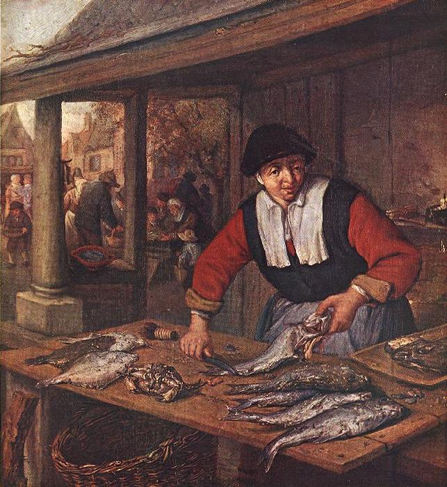 OSTADE, Adriaen Jansz. van The Fishwife sj France oil painting art